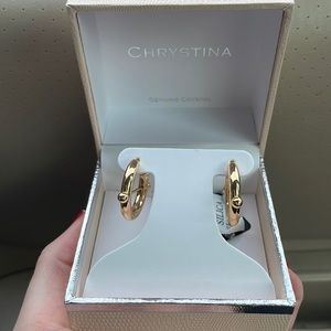 Gold hoop earrings